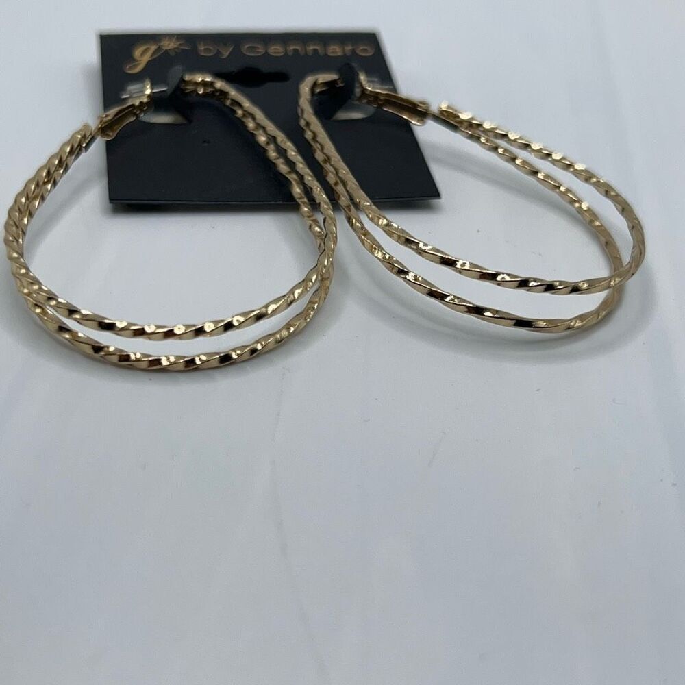 Gold Hoops G By Gennaro Earrings 16$